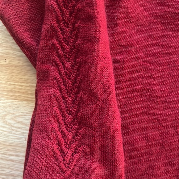 Dale of Norway Burgundy and Black Zip-Up Sweater - Picture 8 of 9